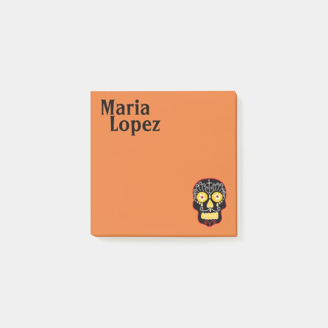 Bloco De Notas Crânio Negro (Frente)