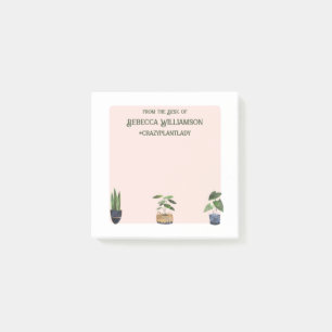 Bloco De Notas #crazyplantLady Da Mesa de Personalizados