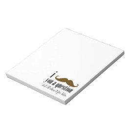 Bloco De Notas Cream Brown Mustache Você Um Humor Divertido