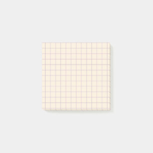 Bloco De Notas Cream Verificado Padrão Suave Grelha Design