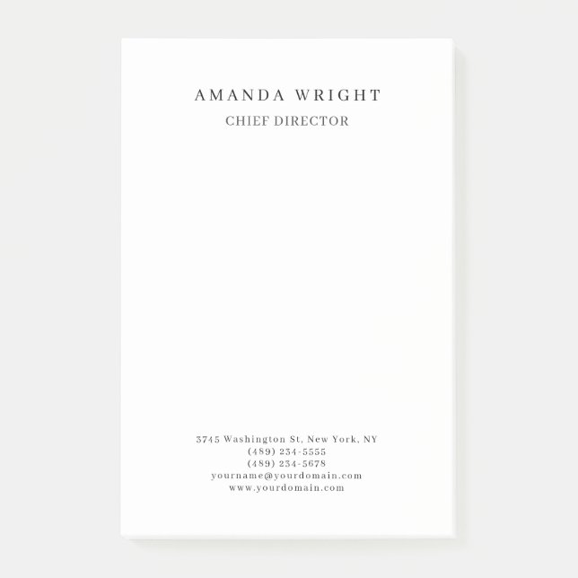 Bloco De Notas Creative Plain Simple White Attractive Stylish (Frente)