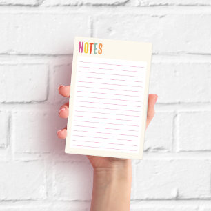 Bloco De Notas Creme Vinculado Colorido