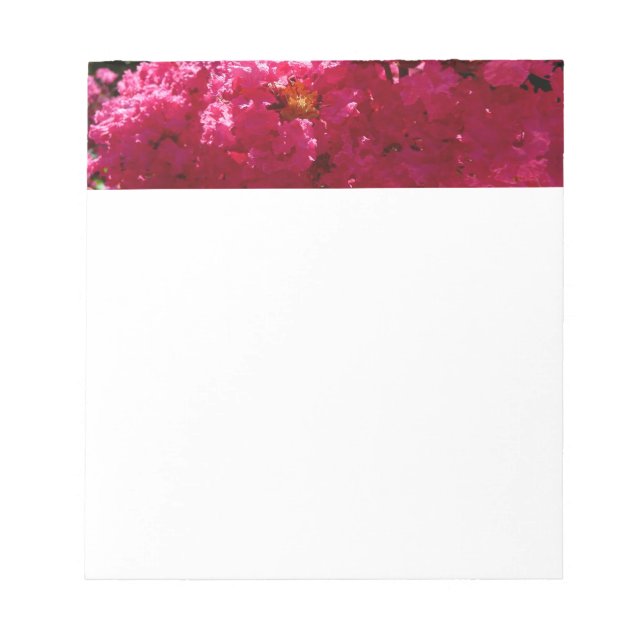 Bloco De Notas Crepe Myrtle Tree Magenta Floral (Frente)