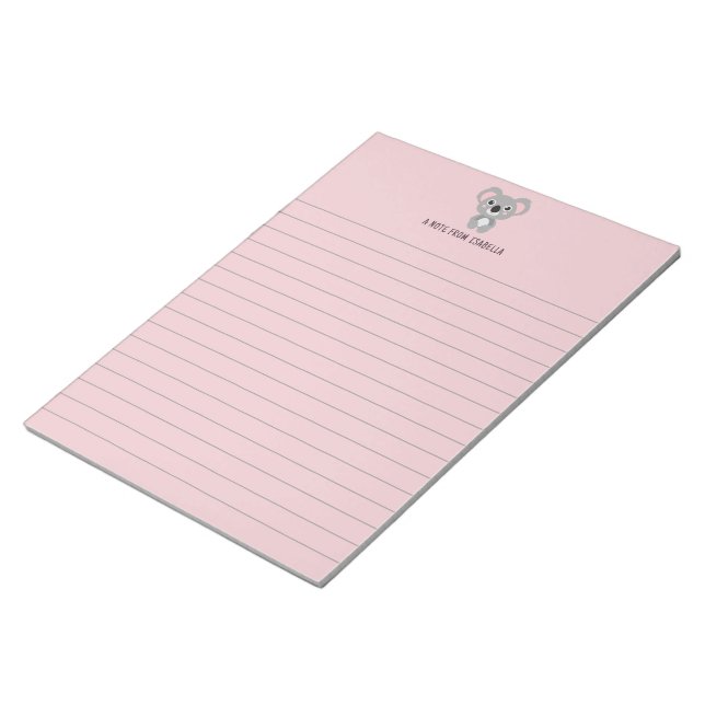 Bloco De Notas Crianças Bonitas Personalizadas Koala (Inclinado)