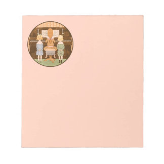 BLOCO DE NOTAS CRIANÇAS CANTANDO, VINTAGE PIANO MUSICAL LESSON NO