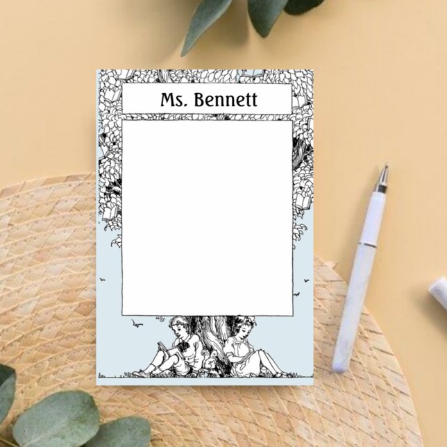 Bloco De Notas Crianças lendo sob uma árvore (Criador carregado)