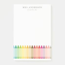 Bloco De Notas Crianças Modernas Professoras Coloridas Colores do
