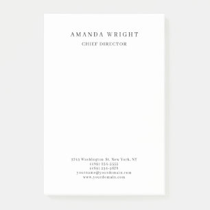 Bloco De Notas Criativo Simples Branco Atraente Elegante