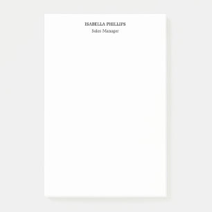 Bloco De Notas Criativo simples minimalista branco profissional