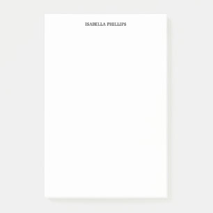 Bloco De Notas Criativo simples minimalista branco profissional