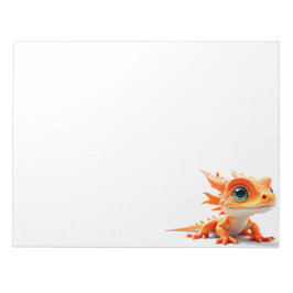 Bloco De Notas Criatura de Lagarto Laranja