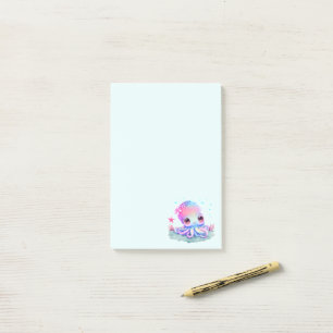 Bloco De Notas Criatura do Mar de Octopus Cute