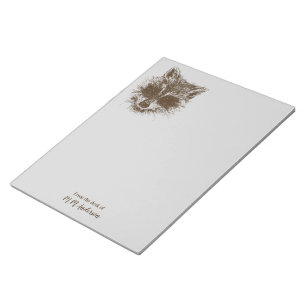 Bloco De Notas Criatura Do Pavial Raccoon Personalizada