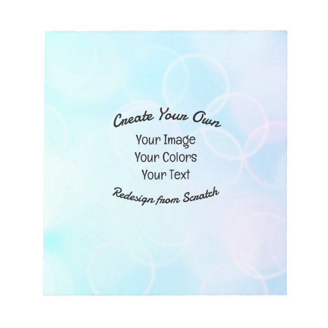 Bloco De Notas Crie seu próprio design/logotipo personalizado (Frente)