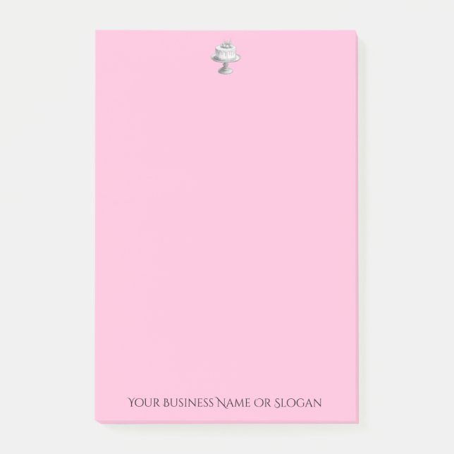Bloco De Notas Crie Seu Próprio Negócio de Padaria Rosa Texto Per (Frente)
