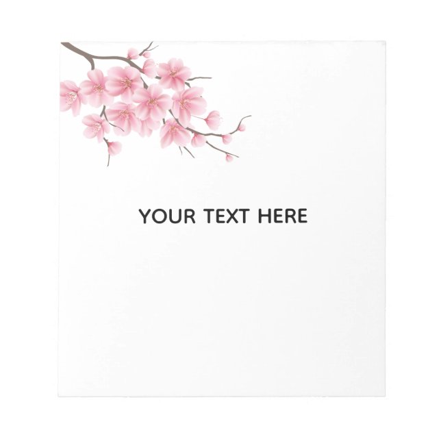 Bloco De Notas Crie Sua Própria Flor de Cerejeira (Frente)