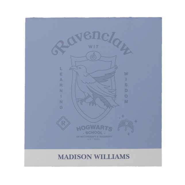 Bloco De Notas Crista de Sabedoria e Perspicácia RAVENCLAW™ (Frente)