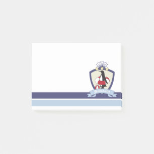 Bloco De Notas Crista do Clube de Natação Pinguim de Desenho Anim
