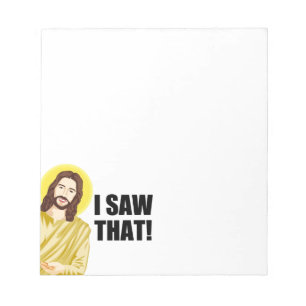 Bloco De Notas Cristão Jesus está Observando você, Jesus Eu Vi Is