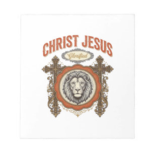 Bloco De Notas Cristo Jesus Fé do Leão Vintage