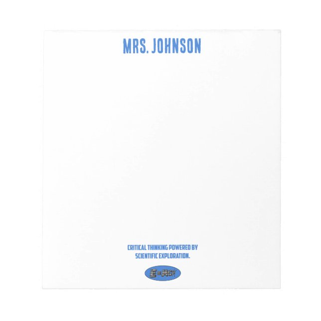 Bloco De Notas Critical Thinking Powered By Science Exploration (Frente)