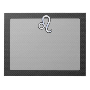 Bloco De Notas Cromo como Leo Zodiac Sinal na pele de cobra