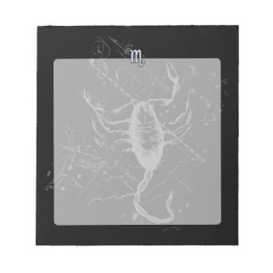 Bloco De Notas Cromo como Scorpio Zodiac Sinal em Hevelius 1690