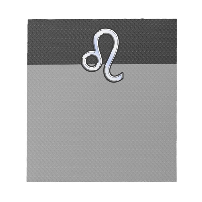 Bloco De Notas Cromo Moderno, como Leo, assine na pele do cobra (Frente)