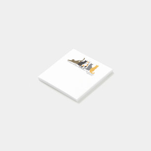 Bloco De Notas Cronometre com notas de post-it dos gatos