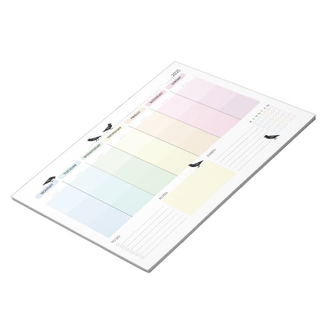 Bloco De Notas Crow Weekly Planner (Inclinado)