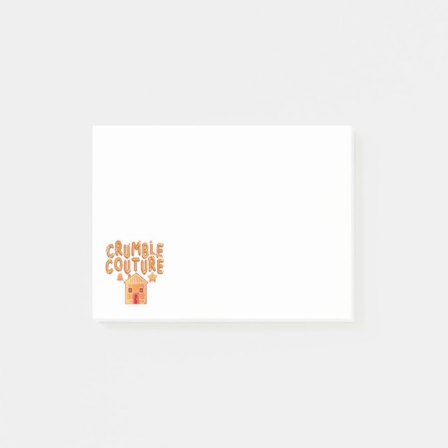Bloco De Notas Crumble Couture Biscoito de Gengibre – Design Fofo (Frente)