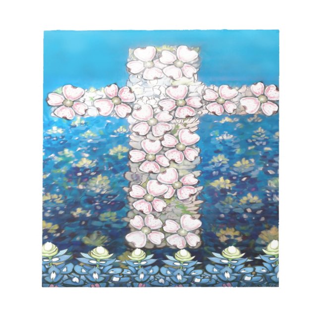 Bloco De Notas Cruz Floral (Frente)