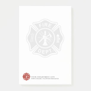 Bloco De Notas Cruz maltesa do salvamento   do fogo