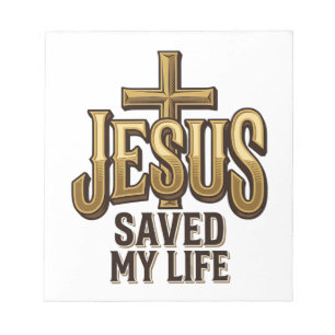 Bloco De Notas Cruz Vintage Jesus Salvou Minha Vida