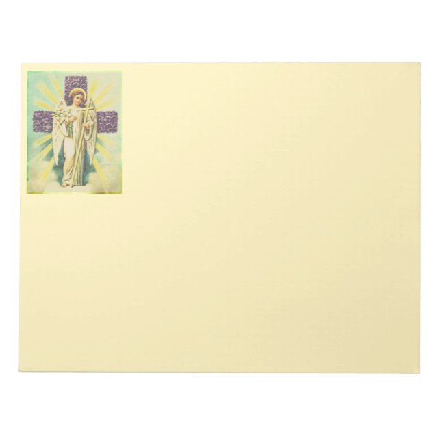 Bloco de Notas Cruzado Flor Roxo (Frente)