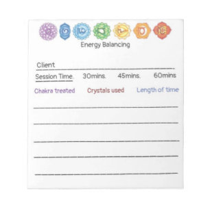 Bloco De Notas Crystal Chakra Energy Balancing