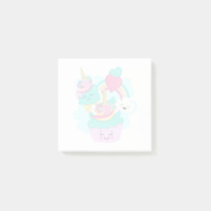 Bloco De Notas Cupcake bonito e Sorvete feliz