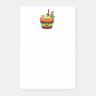 Bloco De Notas Cupcake de Halloween bonito e assustador com uma b