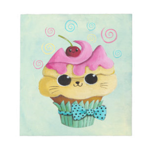 Bloco De Notas Cupcake Gatinho