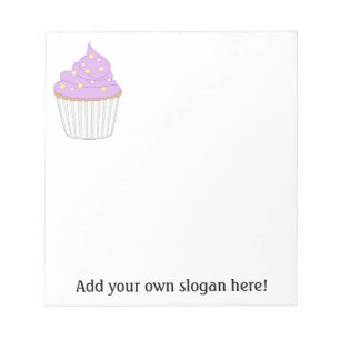 Bloco De Notas Cupcake Lilac - Personalize um doce gráfico de ass