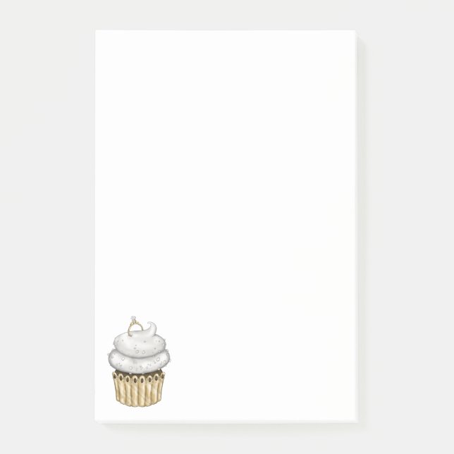 Bloco De Notas Cupcake Noivado doce (Frente)