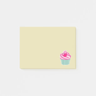 Bloco De Notas Cupcake rosa WIth Bolinhas Cherry
