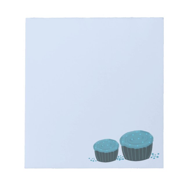 Bloco De Notas Cupcakes azuis (Frente)