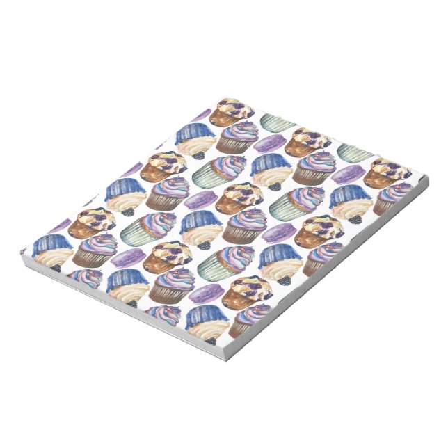 Bloco De Notas Cupcakes de aquarela (Invertido)