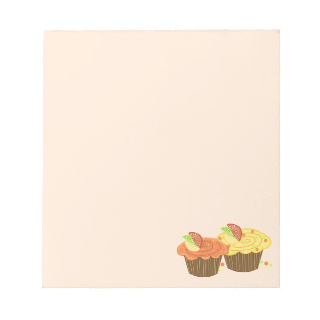 Bloco De Notas Cupcakes de Laranja e Limão (Frente)