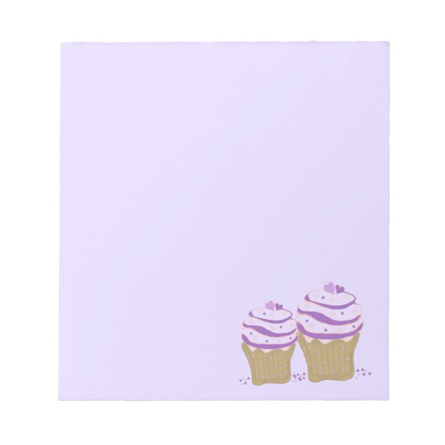 Bloco De Notas Cupcakes de Redemoinho Roxo (Frente)