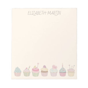 Bloco De Notas Cupcakes e Nome