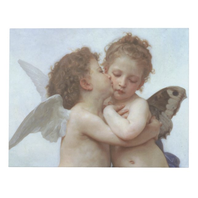 Bloco De Notas Cupid and Psyche as children - William Bouguereau (Frente)