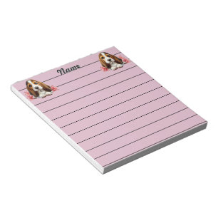 Bloco De Notas Cupido De Caça Personalizado Com Flores