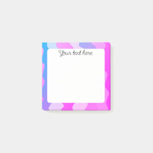 Bloco De Notas Curvas Rosa Personalizadas Monograma Chic Personal